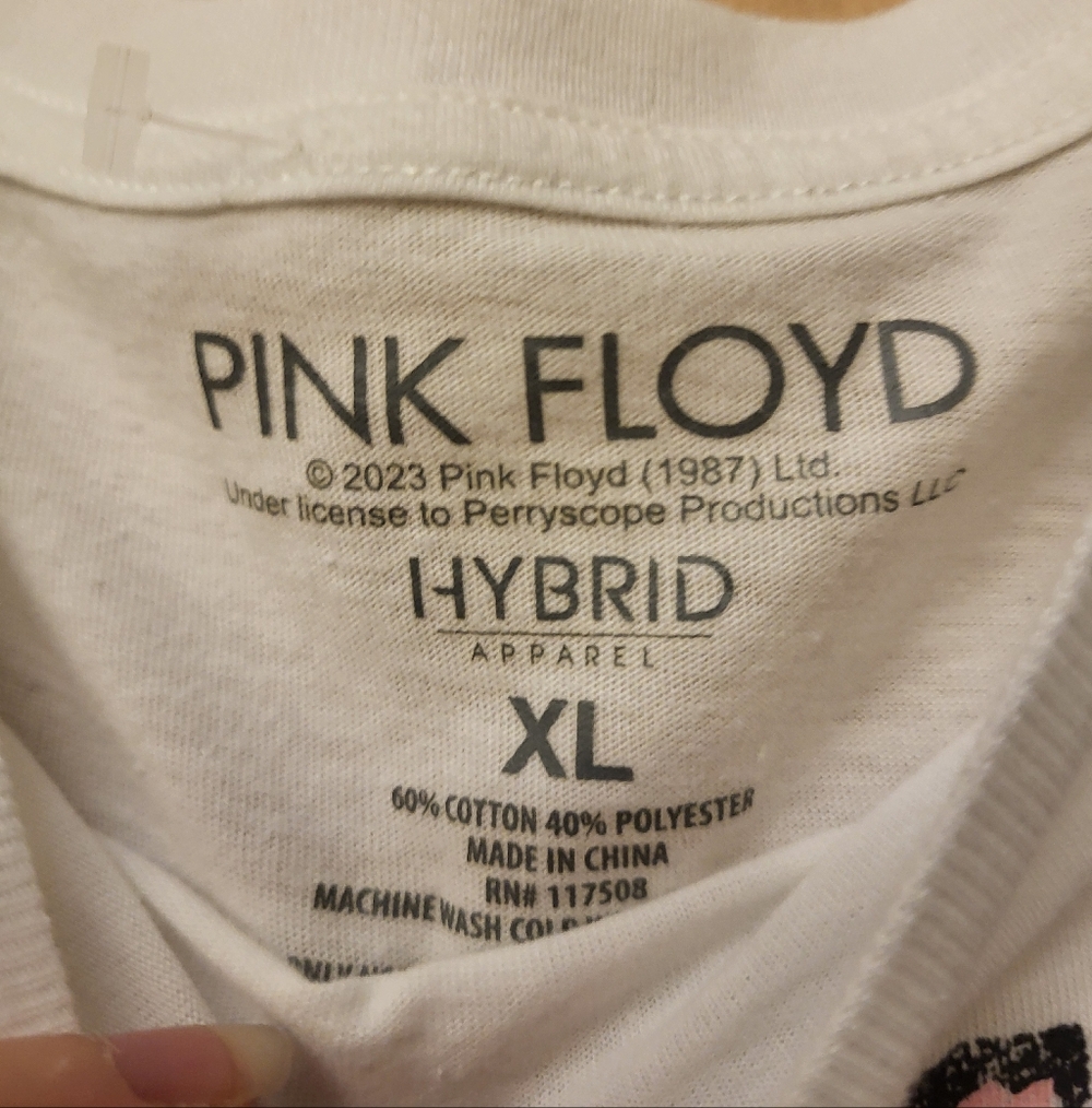 Pink Floyd Pastel White Soft Face Tee Shirt Sz XL - Picture 3 of 4
